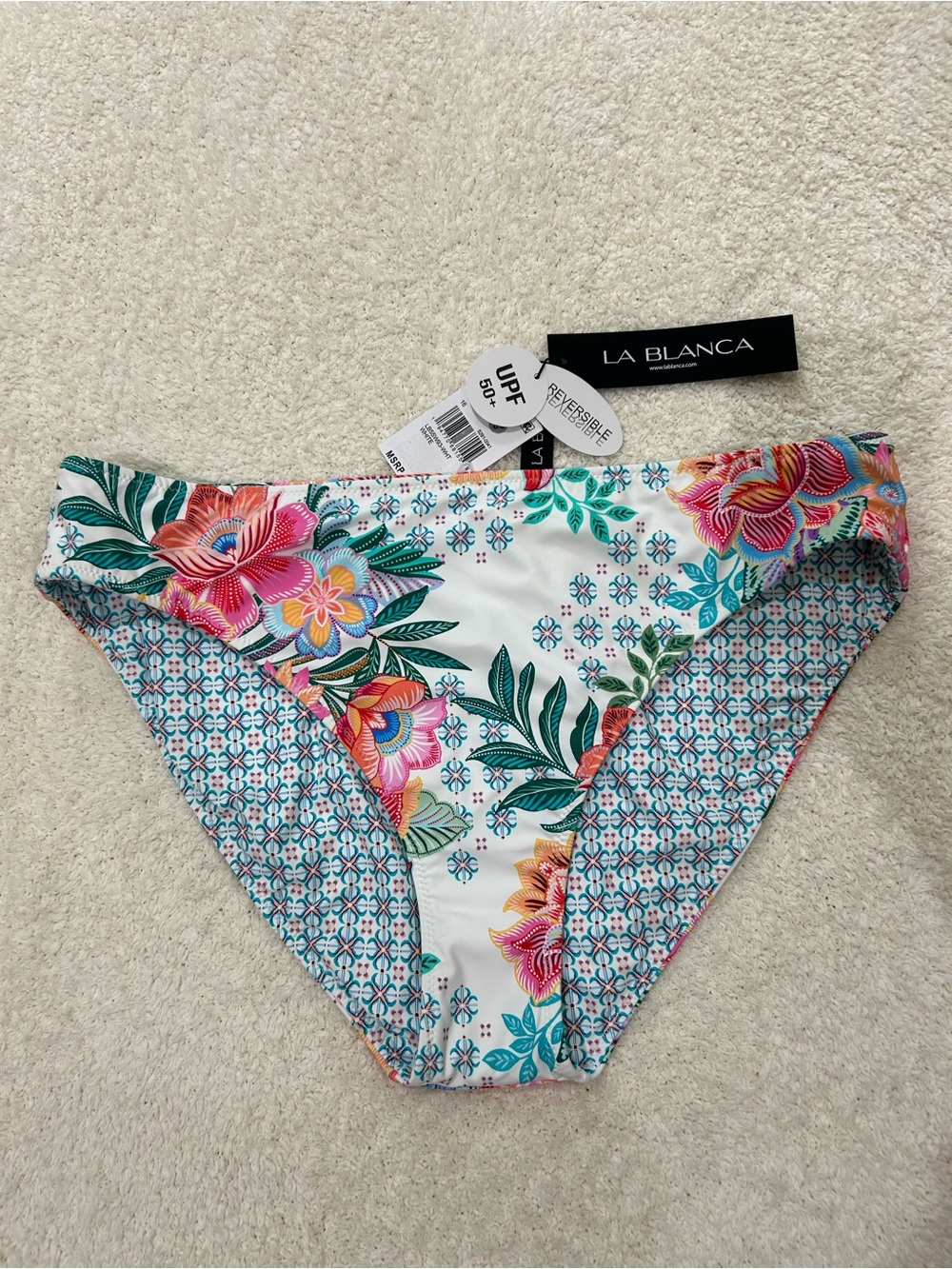 La Blanca Rivera Resort Floral Halter Tankini Swimsuit Set NWT Sz 16 Coastal - Picture 7 of 11